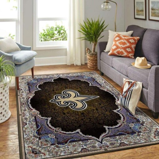 New Orleans Saints Living Room Area Rug