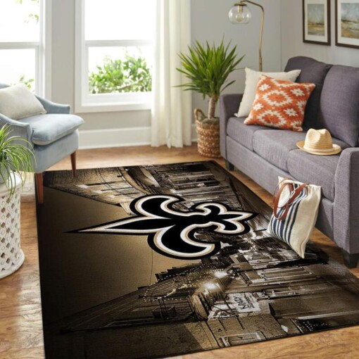 New Orleans Saints Living Room Area Rug