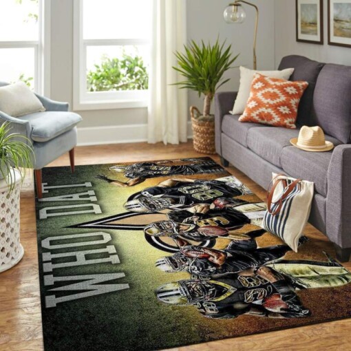 New Orleans Saints Living Room Area Rug