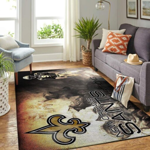 New Orleans Saints Living Room Area Rug