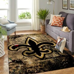 New Orleans Saints Living Room Area Rug