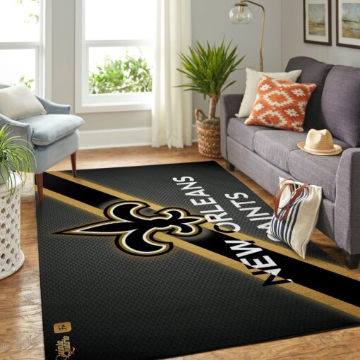 New Orleans Saints Living Room Area Rug