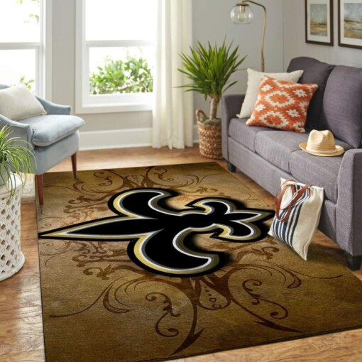 New Orleans Saints Living Room Area Rug