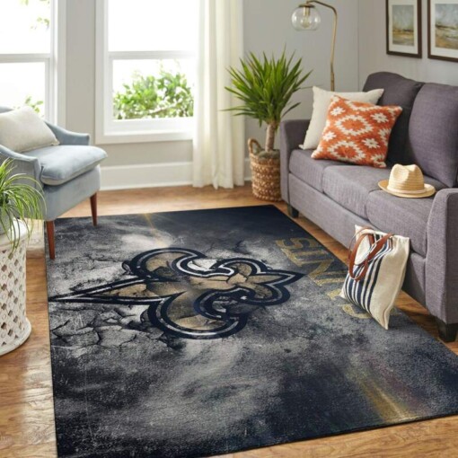 New Orleans Saints Living Room Area Rug