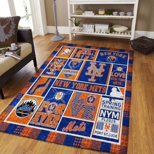New York Mets Living Room Area Rug
