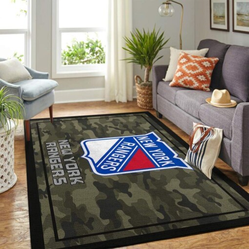 New York Rangers Living Room Area Rug