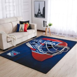 New York Rangers Living Room Area Rug