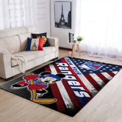 New York Rangers Living Room Area Rug