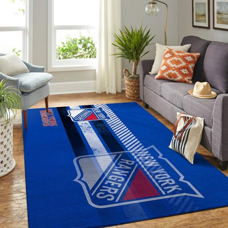 New York Rangers Living Room Area Rug