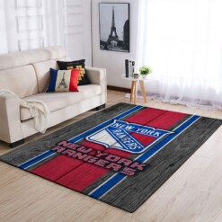 New York Rangers Living Room Area Rug