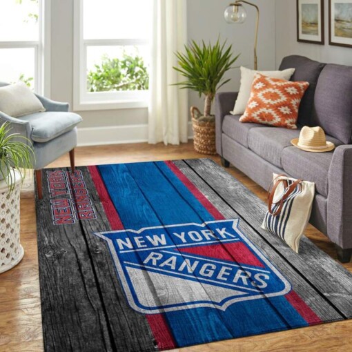 New York Rangers Living Room Area Rug