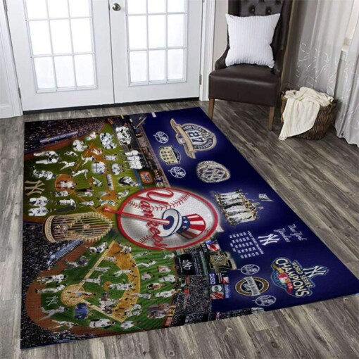 New York Yankees Living Room Area Rug