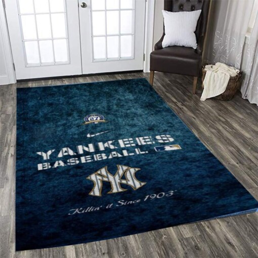 New York Yankees Living Room Area Rug