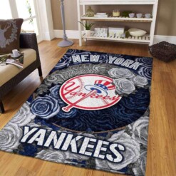 New York Yankees Living Room Area Rug