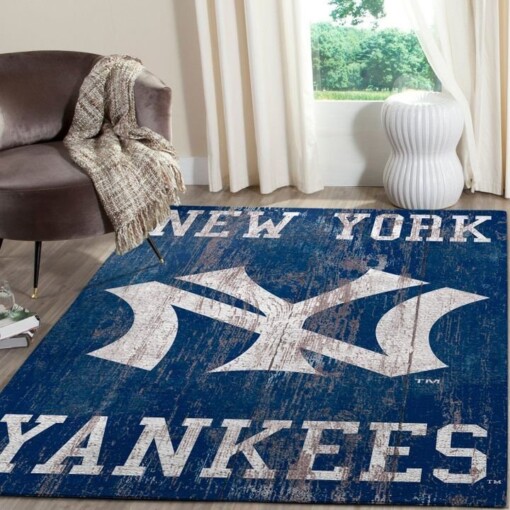 New York Yankees Living Room Area Rug