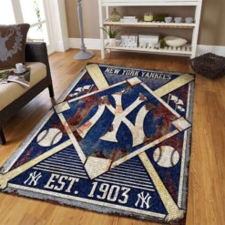 New York Yankees Living Room Area Rug