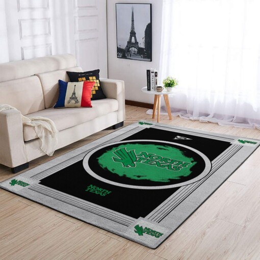 North Texas Mean Green Living Room Area Rug