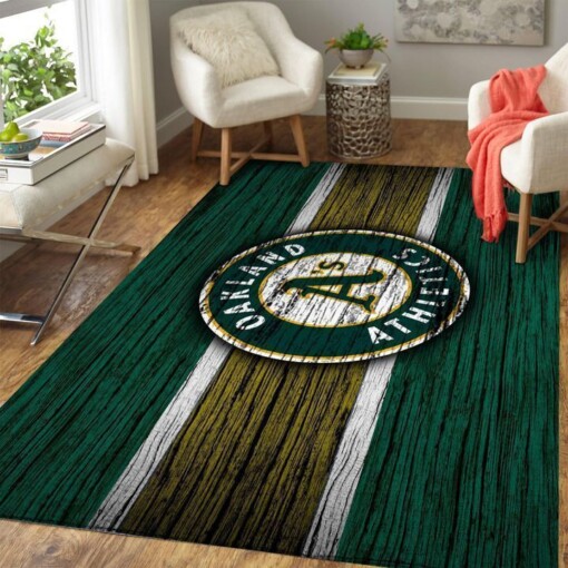 Oakland Athletics Living Room Area Rug