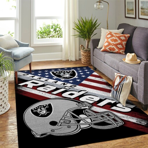 Oakland Raiders Living Room Area Rug