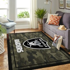 Oakland Raiders Living Room Area Rug