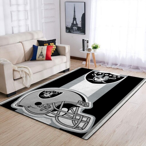 Oakland Raiders Living Room Area Rug