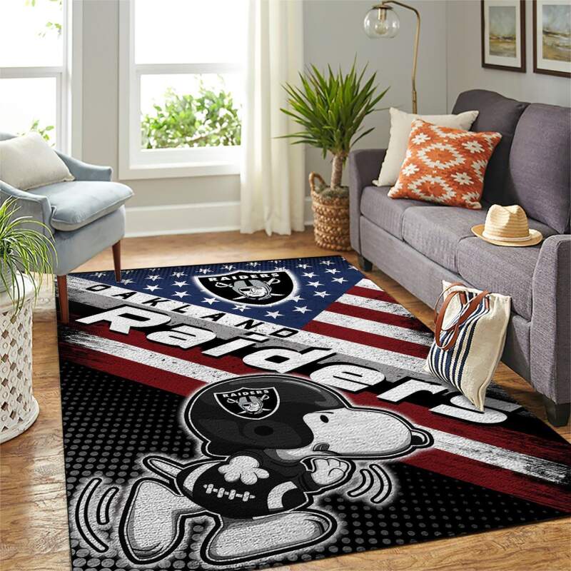 Oakland Raiders Living Room Area Rug