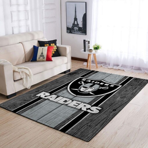 Oakland Raiders Living Room Area Rug