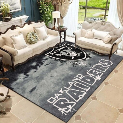 Oakland Raiders Living Room Area Rug