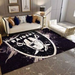 Oakland Raiders Living Room Area Rug