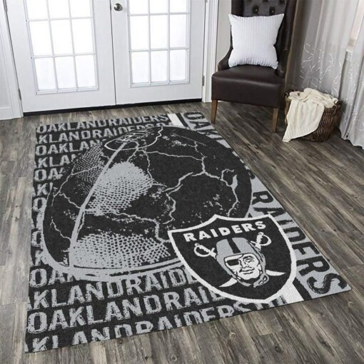 Oakland Raiders Living Room Area Rug