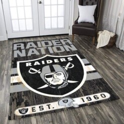 Oakland Raiders Living Room Area Rug