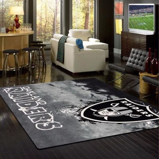 Oakland Raiders Living Room Area Rug