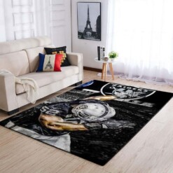 Oakland Raiders Living Room Area Rug