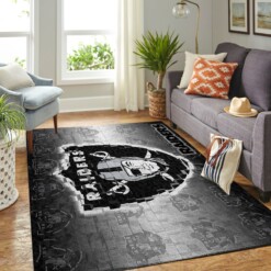 Oakland Raiders Living Room Area Rug