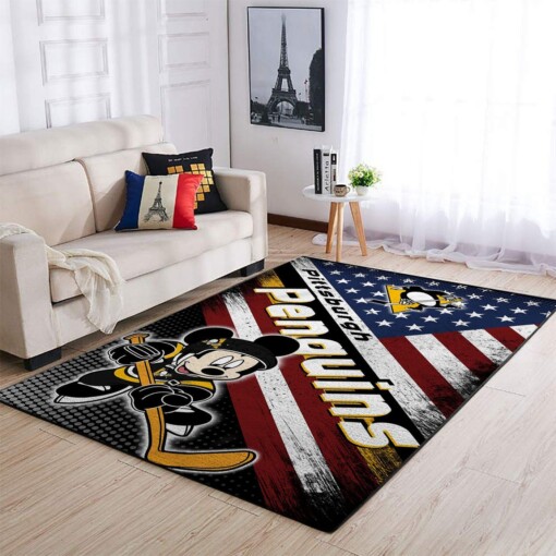 Pittsburgh Penguins Living Room Area Rug