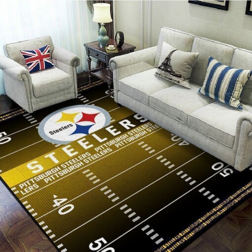 Pittsburgh Steelers Living Room Area Rug