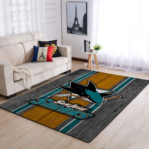 San Jose Sharks Living Room Area Rug