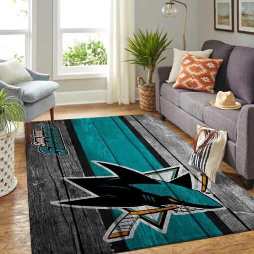 San Jose Sharks Living Room Area Rug