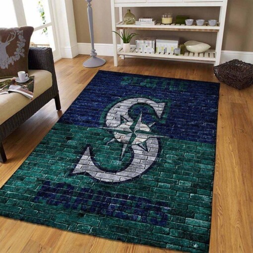 Seattle Mariners Living Room Area Rug