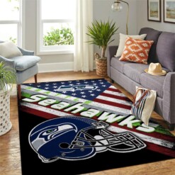 Seattle Seahawks Living Room Area Rug