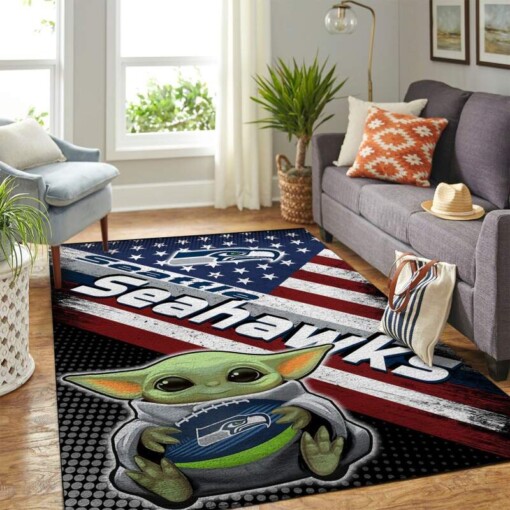 Seattle Seahawks Living Room Area Rug