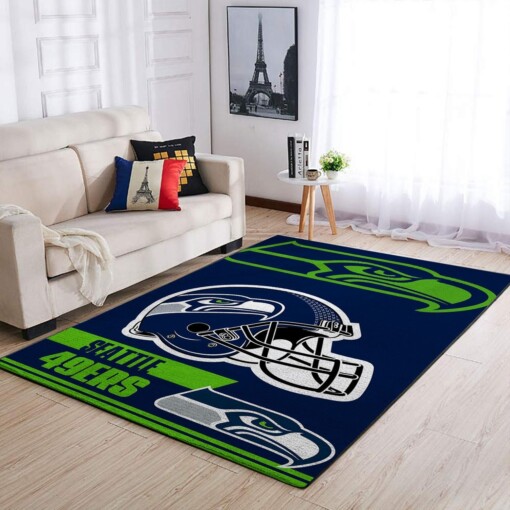 Seattle Seahawks Living Room Area Rug