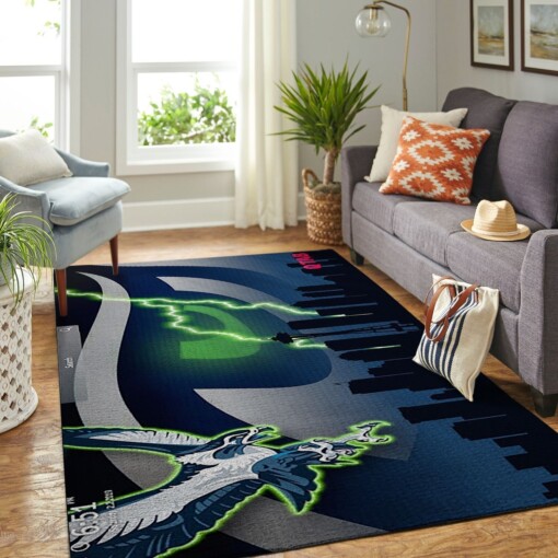 Seattle Seahawks Living Room Area Rug