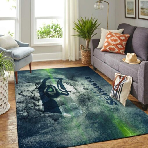 Seattle Seahawks Living Room Area Rug