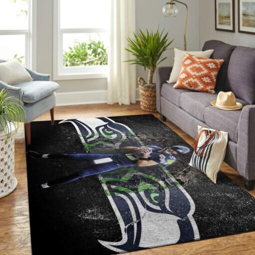 Seattle Seahawks Living Room Area Rug