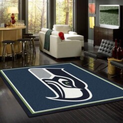 Seattle Seahawks Living Room Area Rug