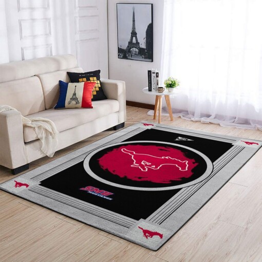 Smu Mustangs Living Room Area Rug