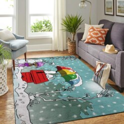 Snoopy Dog And Peanuts Comic Living Room Area Rug