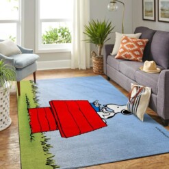 Snoopy Dog And Peanuts Comic Living Room Area Rug