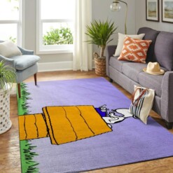 Snoopy Dog And Peanuts Comic Living Room Area Rug